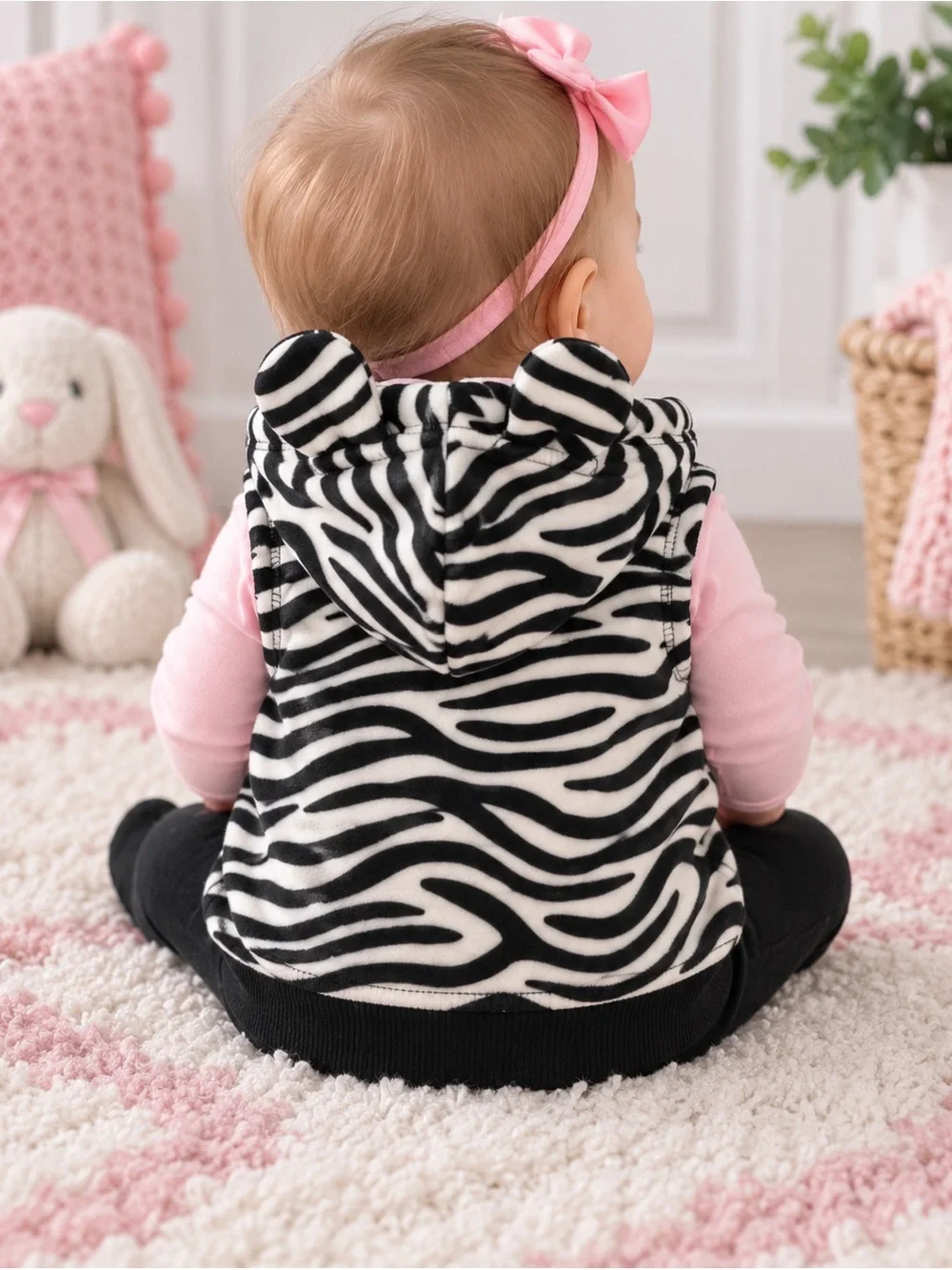 Carter's Zebra Print Hoodie - 6 Months